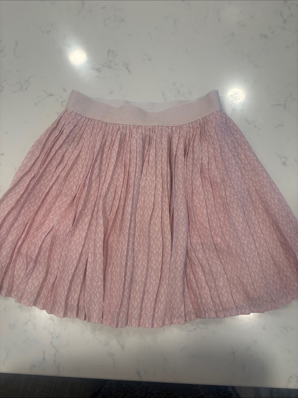 Michael Kors Light Pink Pleated Skater Skirt